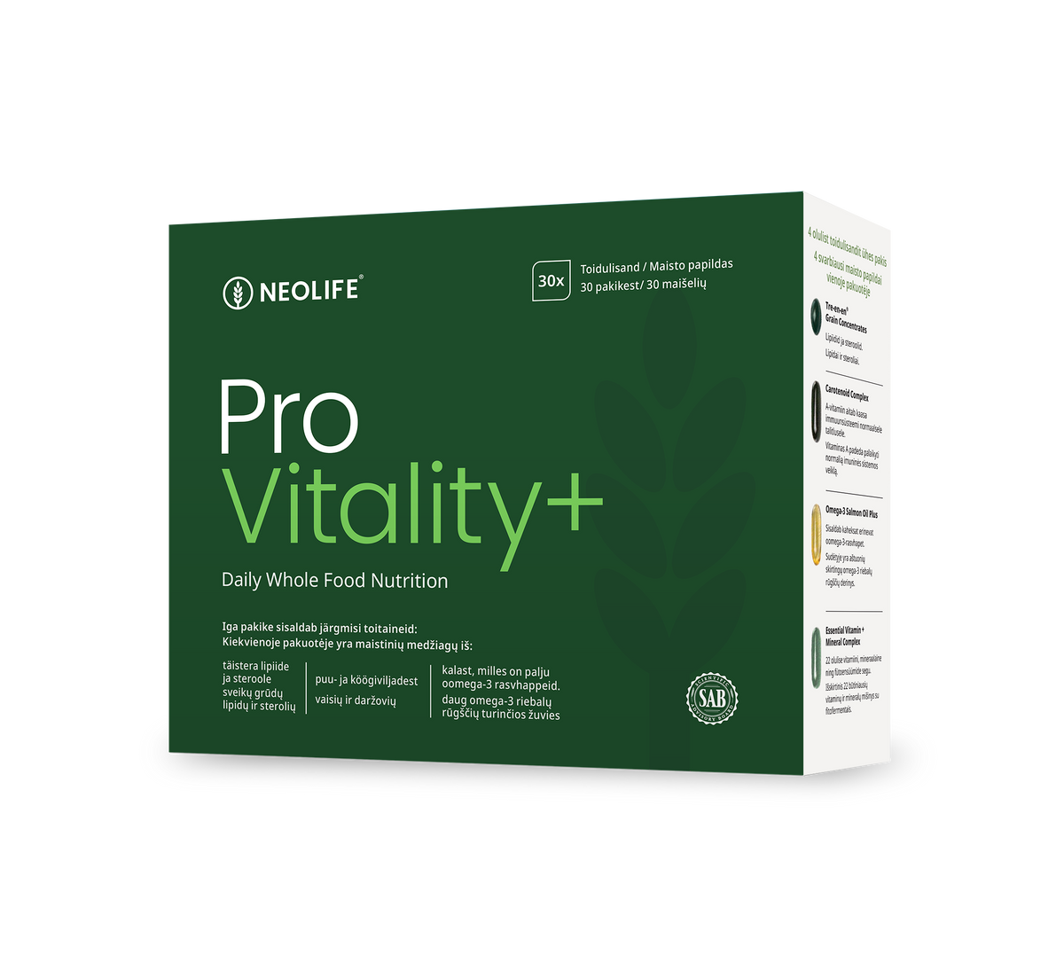 „Pro Vitality+“, maisto papildas